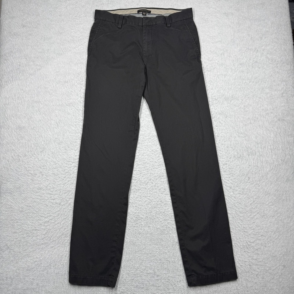 Banana Republic Emerson Chino Pants Gray Straight Leg Casual Men's Size 32x34